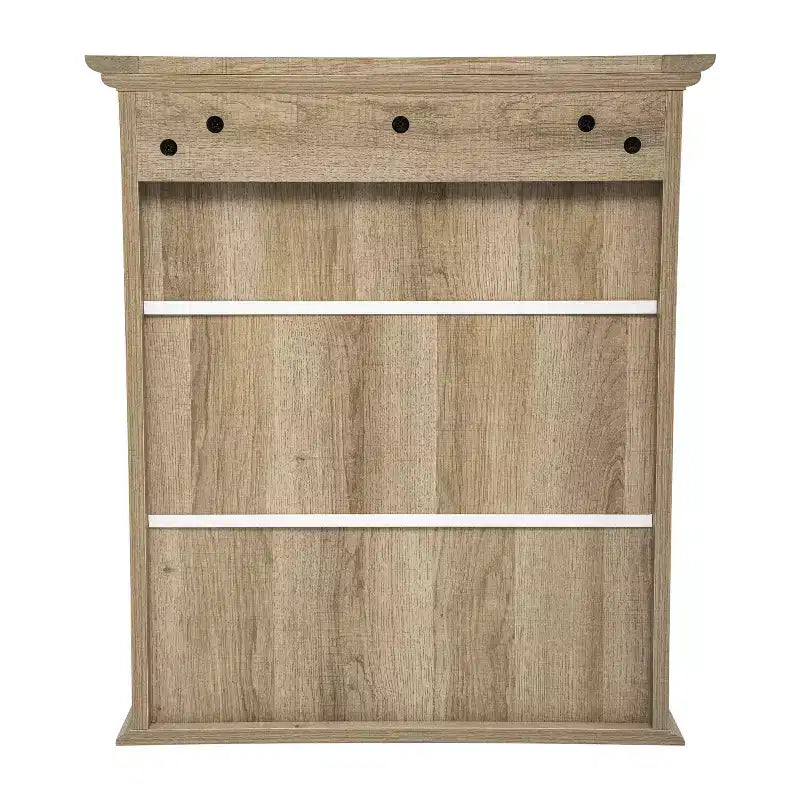 Merrick Lane Wall Mounted Bathroom Medicine Cabinet with Adjustable Cabinet Shelf, Lower Open Shelf, and Magnetic Closure Doors