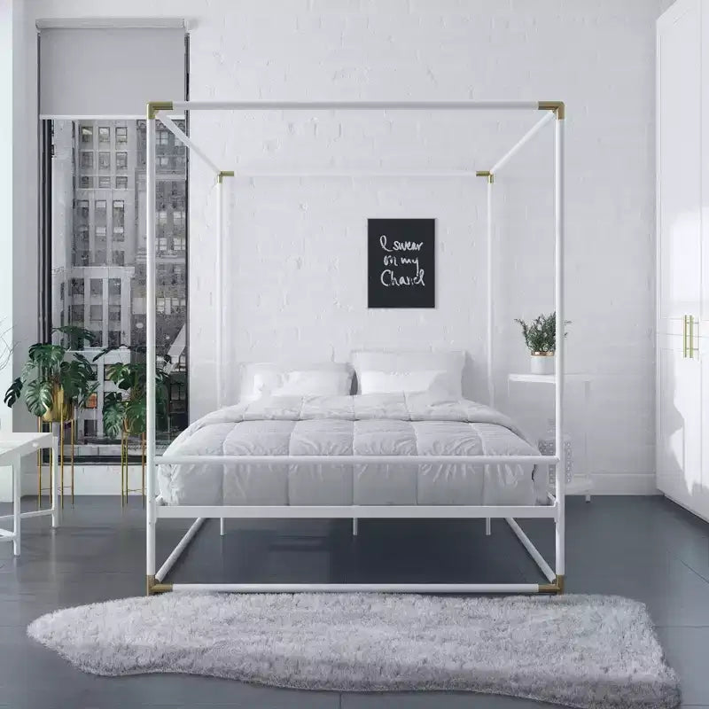CosmoLiving by Cosmopolitan Celeste Canopy Metal Bed