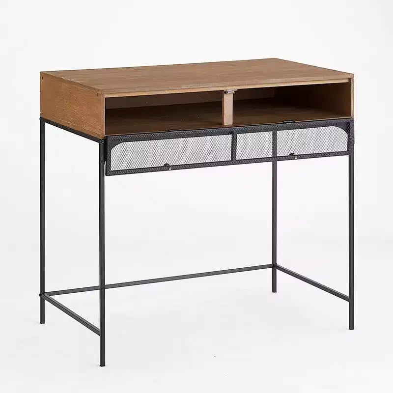 The Lakeside Collection Industrial Farmhouse Style Desk with Storage