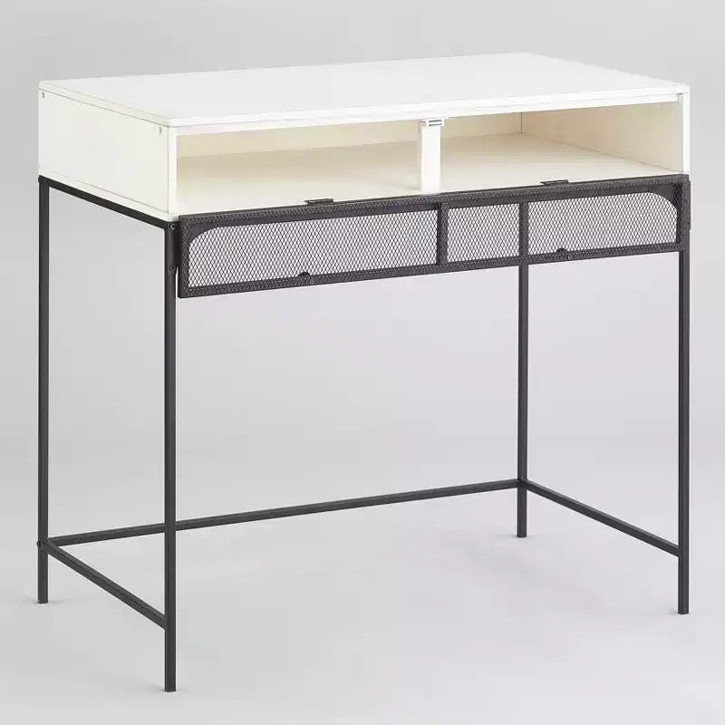 The Lakeside Collection Industrial Farmhouse Style Desk with Storage