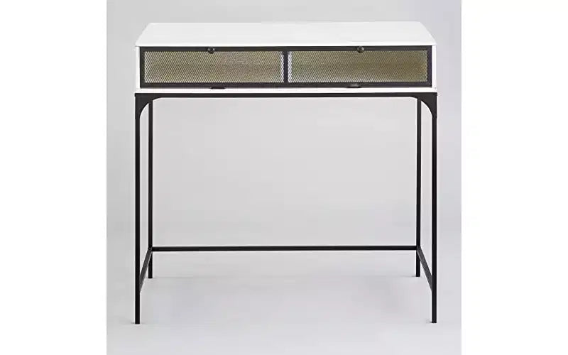 The Lakeside Collection Industrial Farmhouse Style Desk with Storage