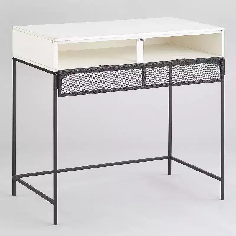 The Lakeside Collection Industrial Farmhouse Style Desk with Storage