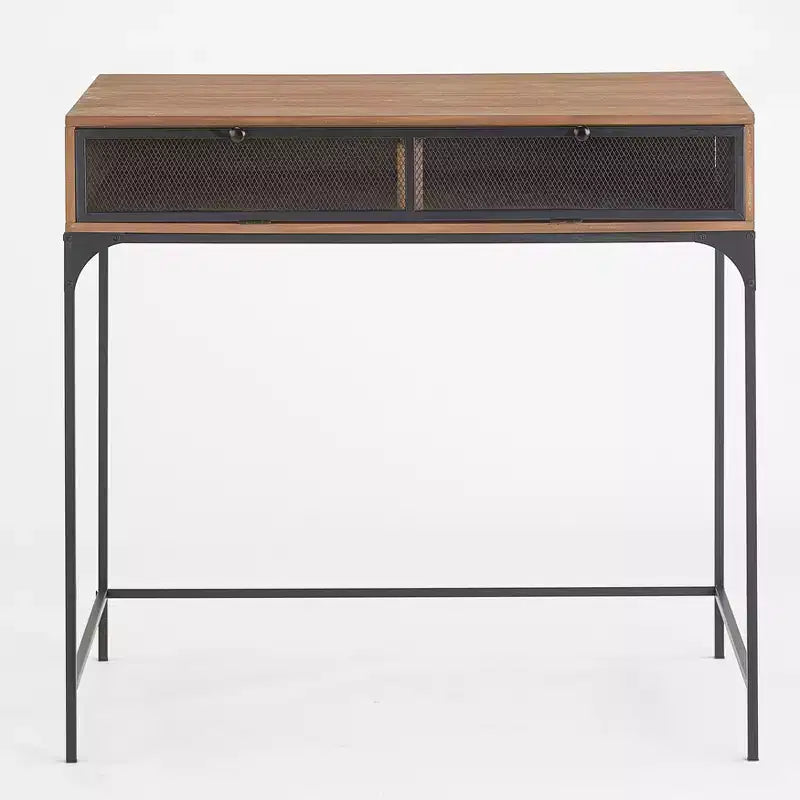 The Lakeside Collection Industrial Farmhouse Style Desk with Storage