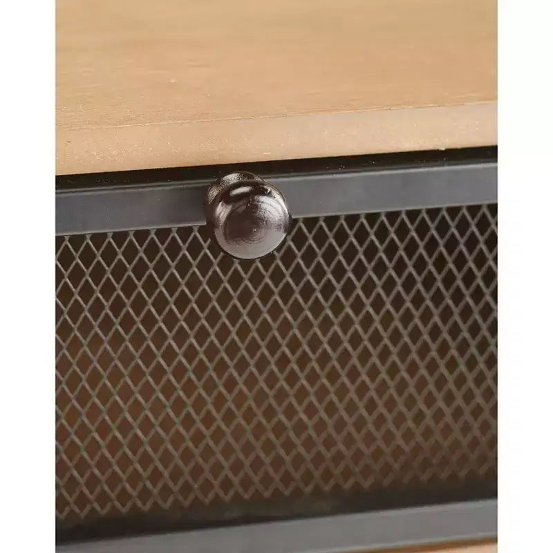The Lakeside Collection Industrial Farmhouse Style Desk with Storage