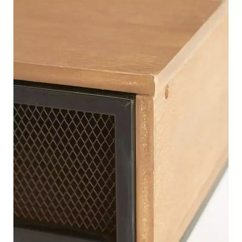 The Lakeside Collection Industrial Farmhouse Style Desk with Storage