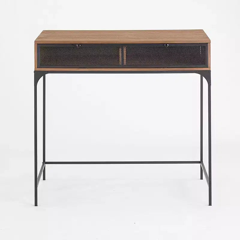 The Lakeside Collection Industrial Farmhouse Style Desk with Storage