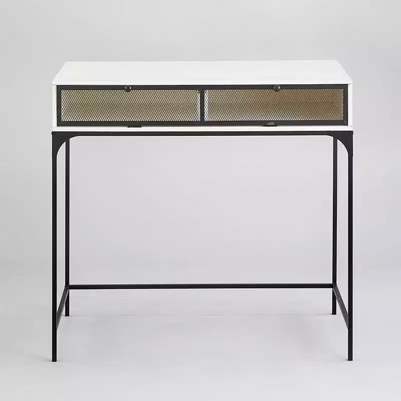 The Lakeside Collection Industrial Farmhouse Style Desk with Storage