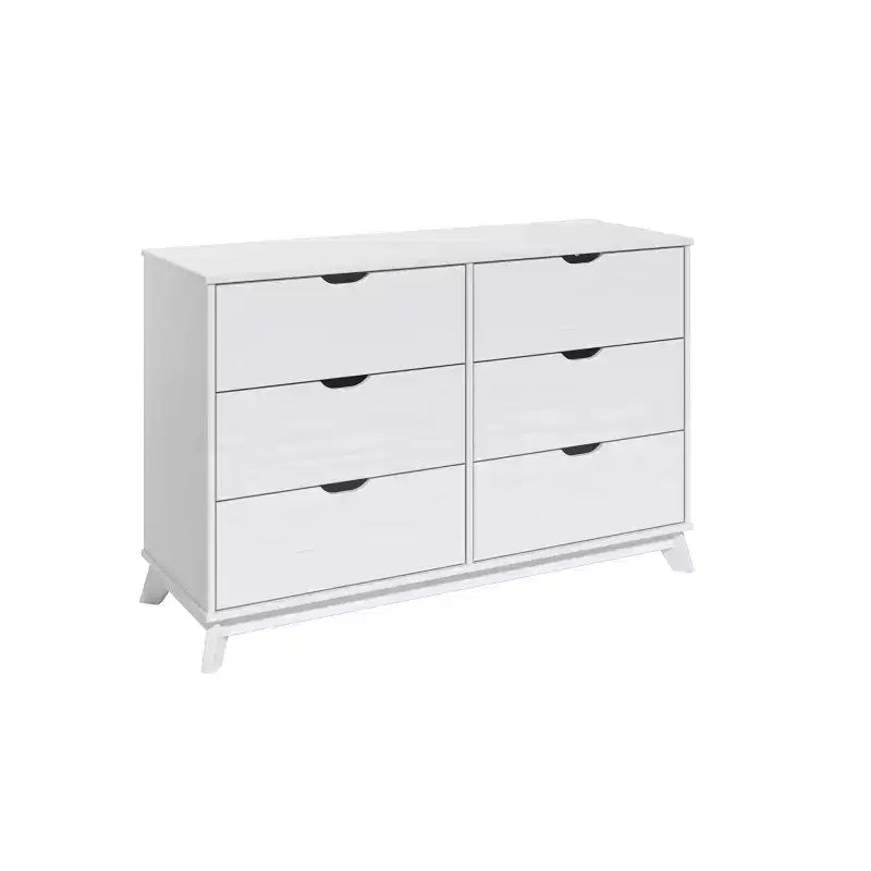 Pensy Solid Wood Mid-Century Modern 6 Drawer Dresser - Powell