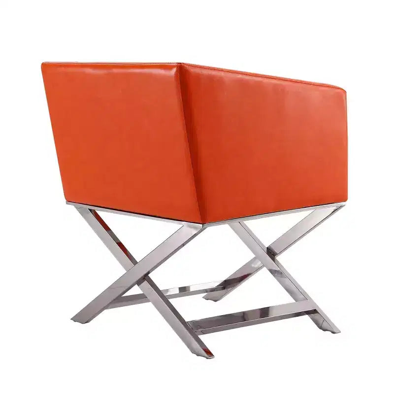 Set of 2 Hollywood Faux Leather Lounge Accent Chairs - Manhattan Comfort