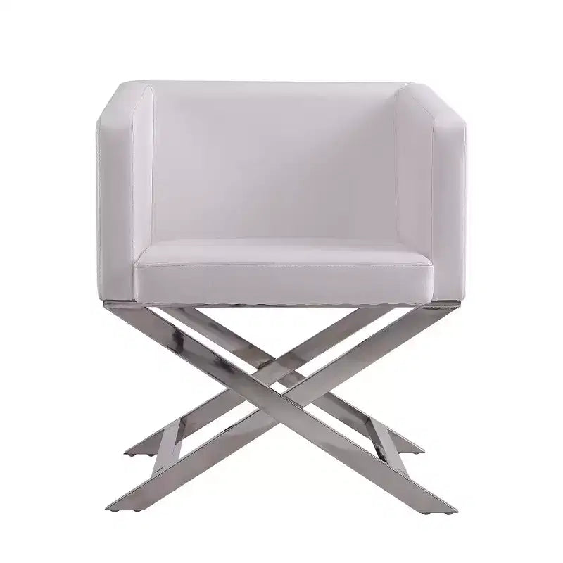 Set of 2 Hollywood Faux Leather Lounge Accent Chairs - Manhattan Comfort