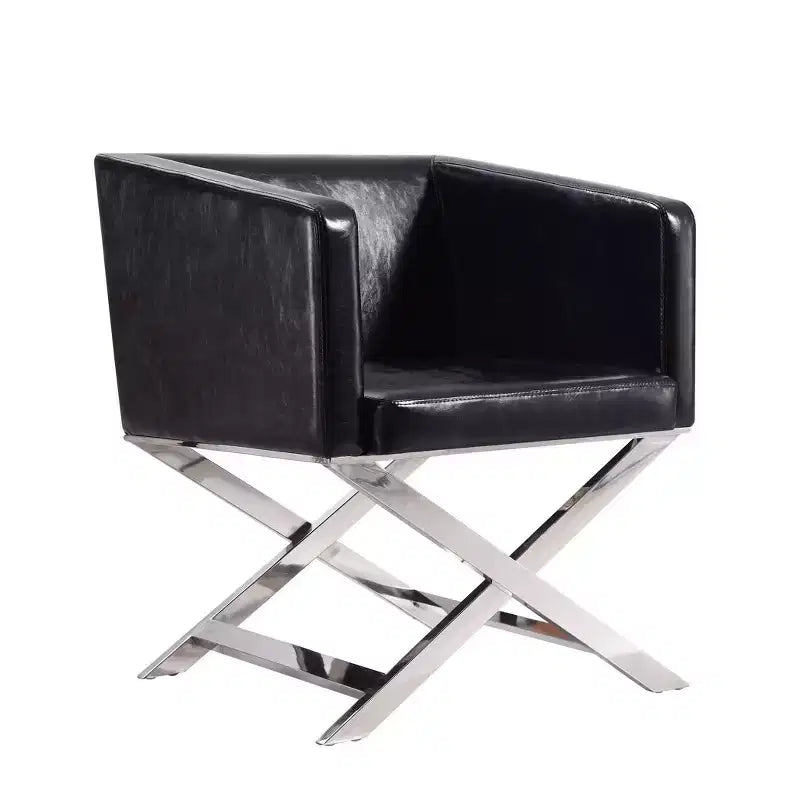 Set of 2 Hollywood Faux Leather Lounge Accent Chairs - Manhattan Comfort