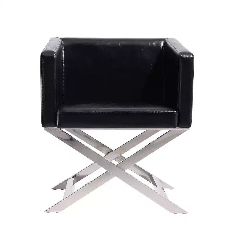 Set of 2 Hollywood Faux Leather Lounge Accent Chairs - Manhattan Comfort