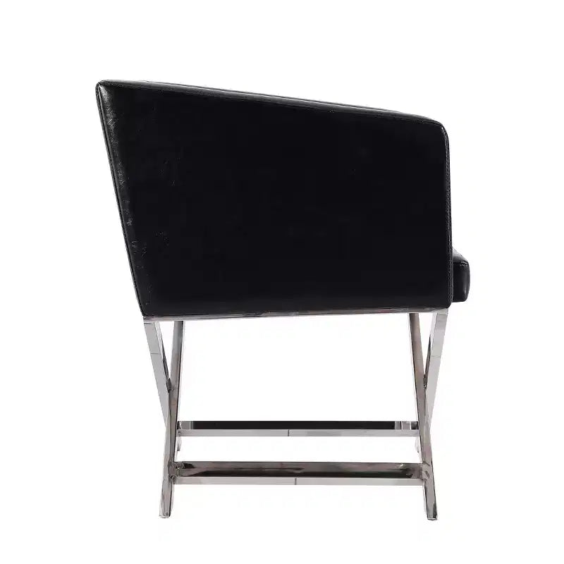 Set of 2 Hollywood Faux Leather Lounge Accent Chairs - Manhattan Comfort