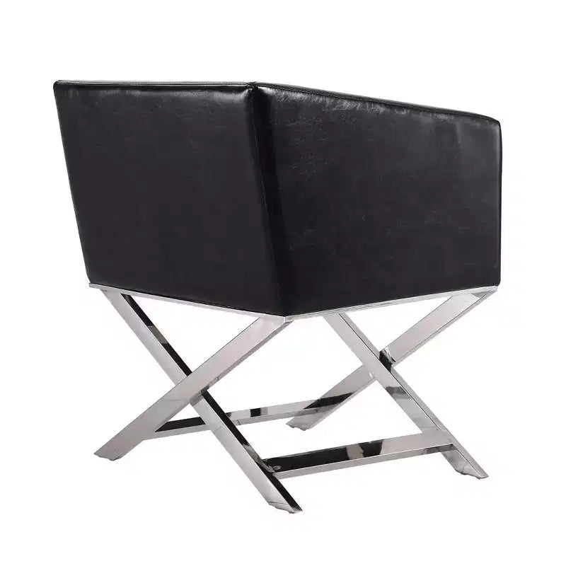 Set of 2 Hollywood Faux Leather Lounge Accent Chairs - Manhattan Comfort