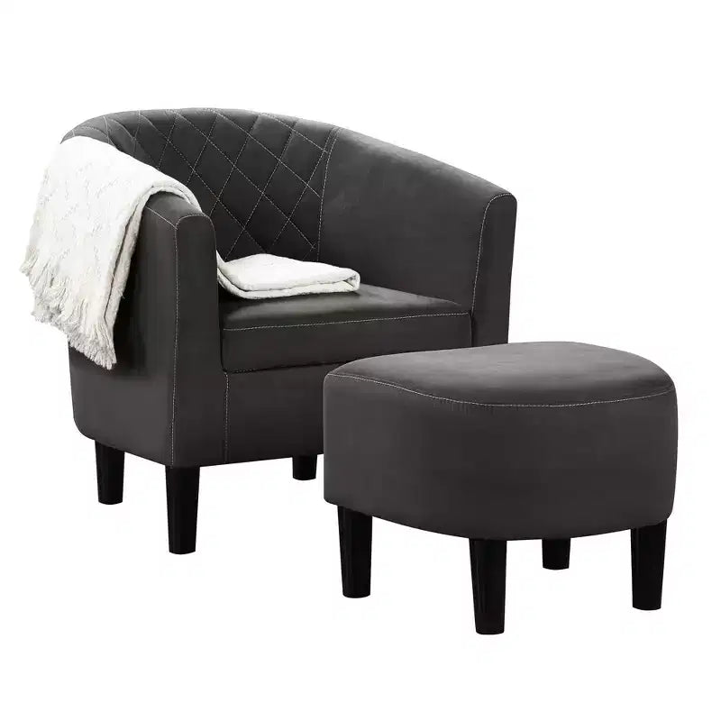 Breighton Home Take a Seat Roosevelt Accent Chair with Ottoman