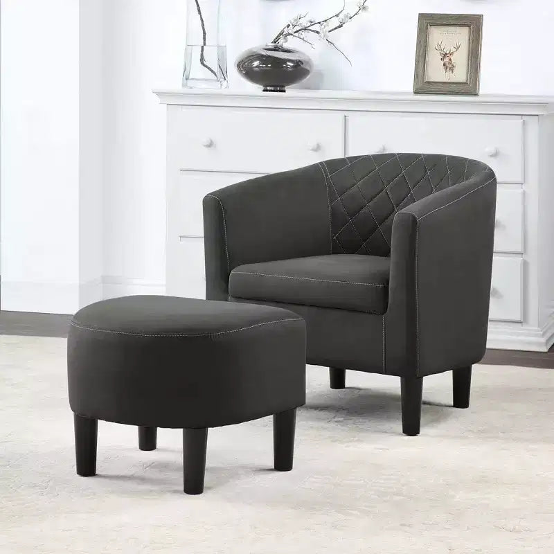 Breighton Home Take a Seat Roosevelt Accent Chair with Ottoman