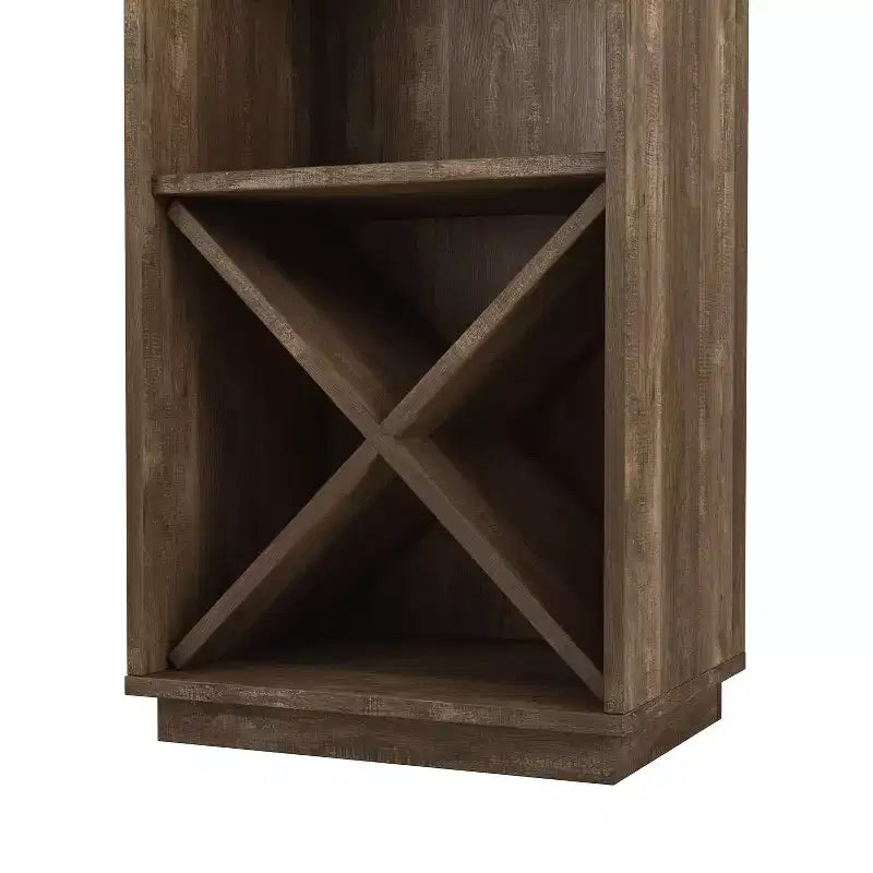 miBasics Stormquiet Farmhouse 1 Drawer Tower Cabinet with Wine Rack and Shelves