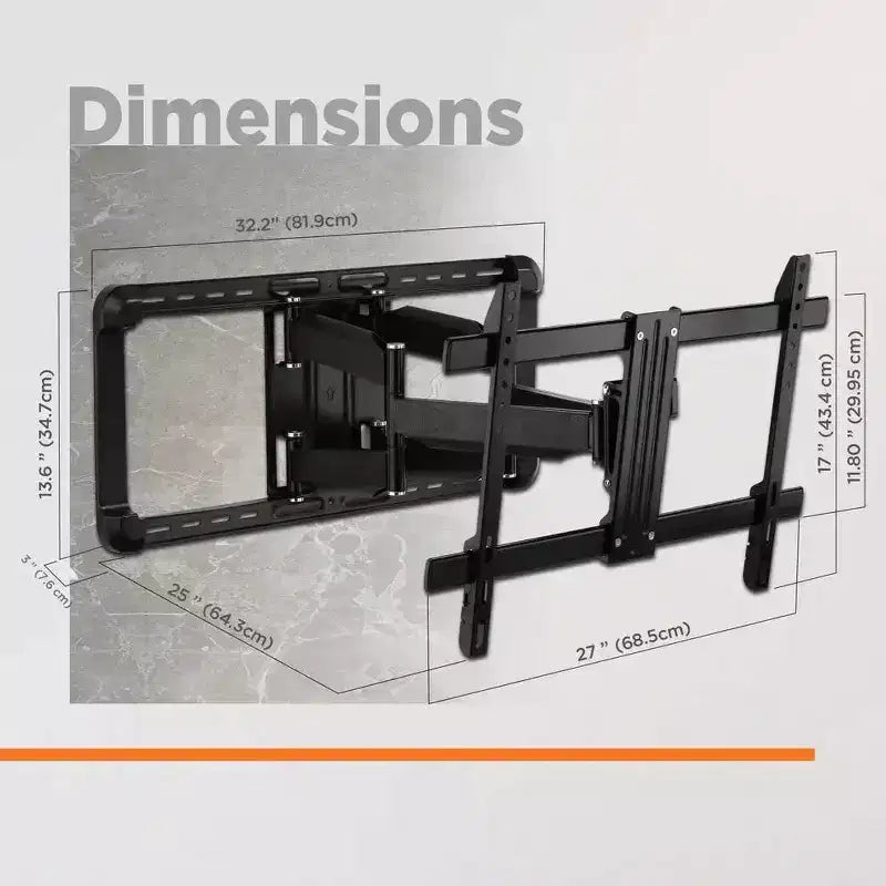 Promounts Full Motion TV Wall Mount for TVs 37 - 100 Up to 150 lbs
