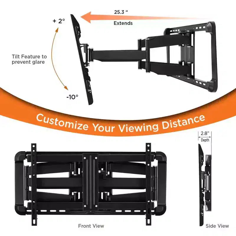Promounts Full Motion TV Wall Mount for TVs 37 - 100 Up to 150 lbs