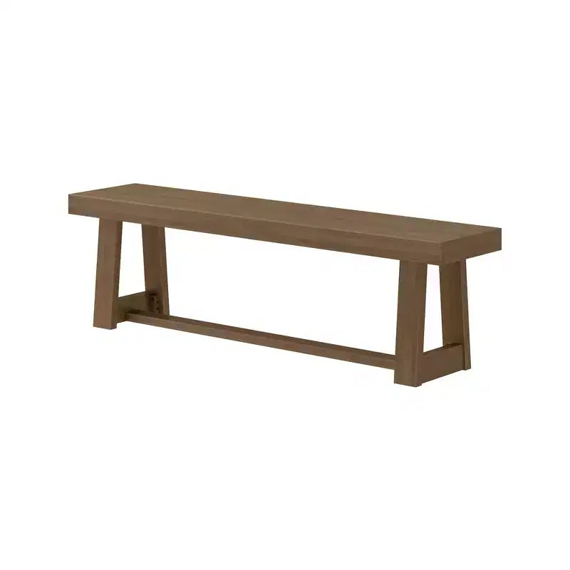Plank+Beam Farmhouse Dining Bench, Solid Wood Bench for Dining Table/Kitchen, 60, Walnut Wirebrush