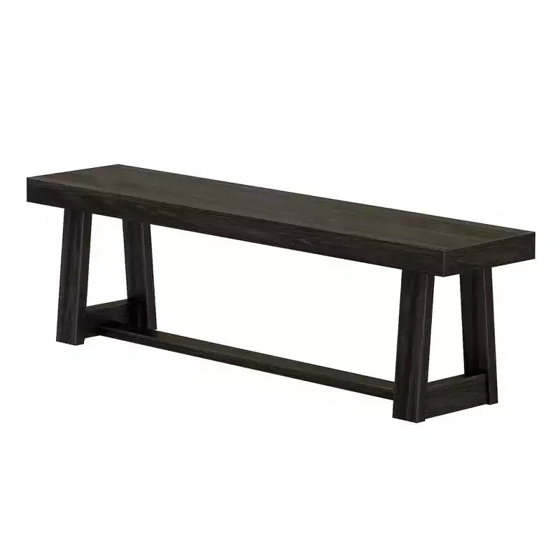 Plank+Beam Farmhouse Dining Bench, Solid Wood Bench for Dining Table/Kitchen, 60, Walnut Wirebrush