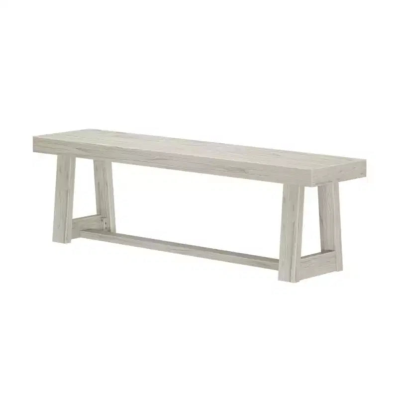 Plank+Beam Farmhouse Dining Bench, Solid Wood Bench for Dining Table/Kitchen, 60, Walnut Wirebrush