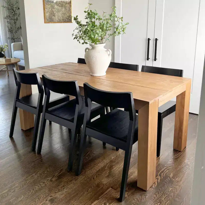 Plank+Beam Modern Dining Chair Set of 2, Solid Wood Chairs for Kitchen, Office, Living Room