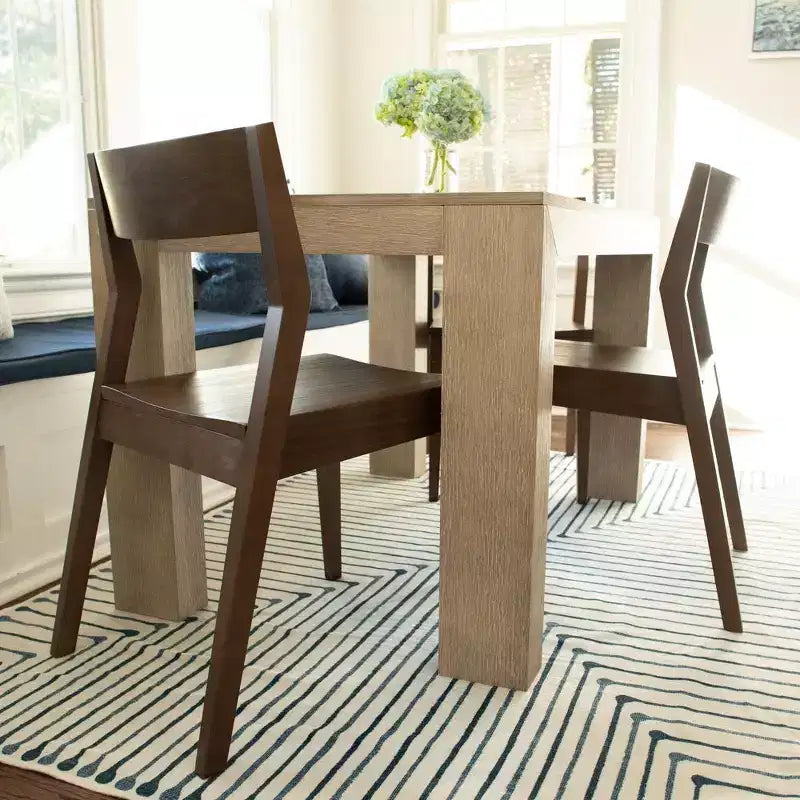 Plank+Beam Modern Dining Chair Set of 2, Solid Wood Chairs for Kitchen, Office, Living Room