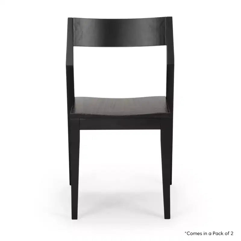 Plank+Beam Modern Dining Chair Set of 2, Solid Wood Chairs for Kitchen, Office, Living Room
