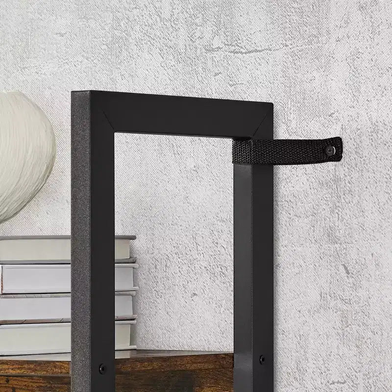 VASAGLE 5-Tier Bookcase with 14 Shelves, Book Shelf with Metal Frame, Bookshelf for Living Room, Home Office, Industrial Style, Rustic Brown and Black