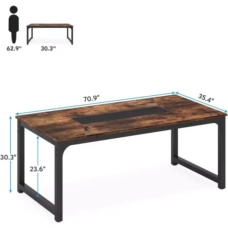 Tribesigns 70.9 Conference Table, Rectangular Meeting Seminar Table