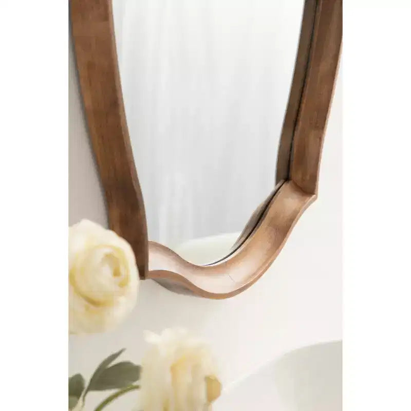 Kate & Laurel All Things Decor 24x34 Hatherleigh Scallop Wall Mirror