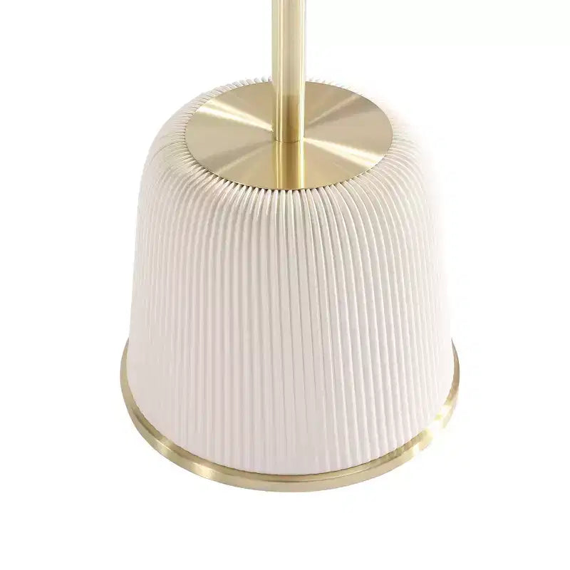 Manhattan Comfort Anderson Modern Leatherette Upholstered End Table with Gold Tabletop