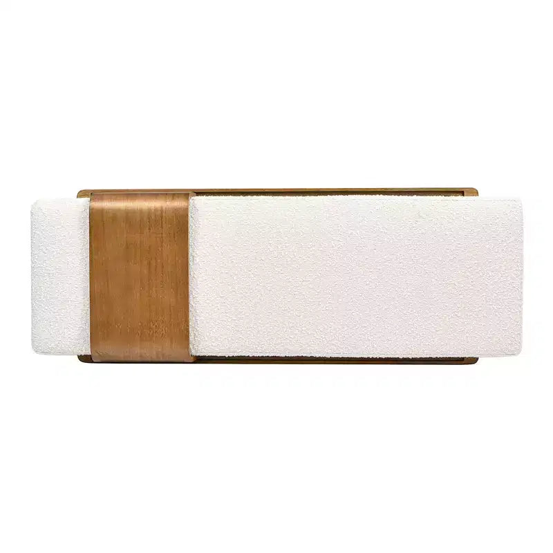 Billie 52 Modern Telephone Bench with Sliding Shelf, Ivory White Boucle