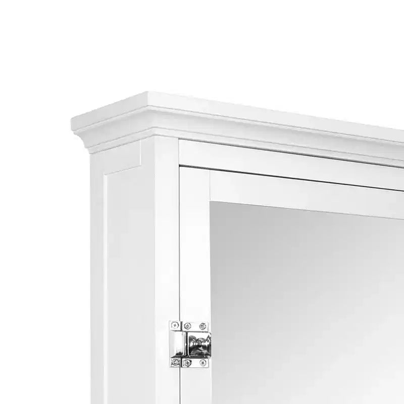 Teamson Home Madison Removable Wooden Medicine Cabinet with Mirrored Door, White