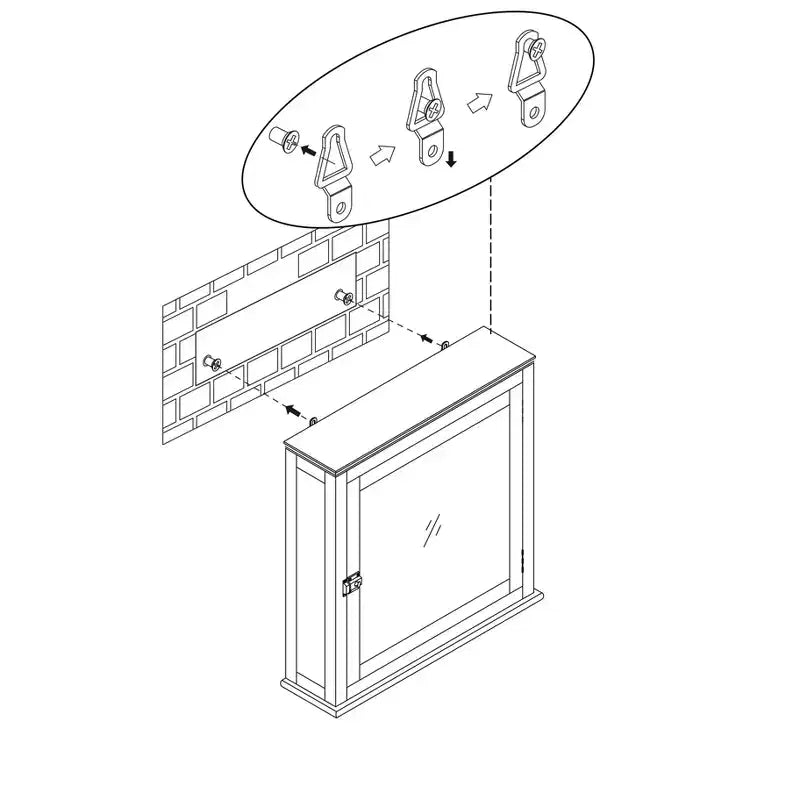 Teamson Home Madison Removable Wooden Medicine Cabinet with Mirrored Door, White