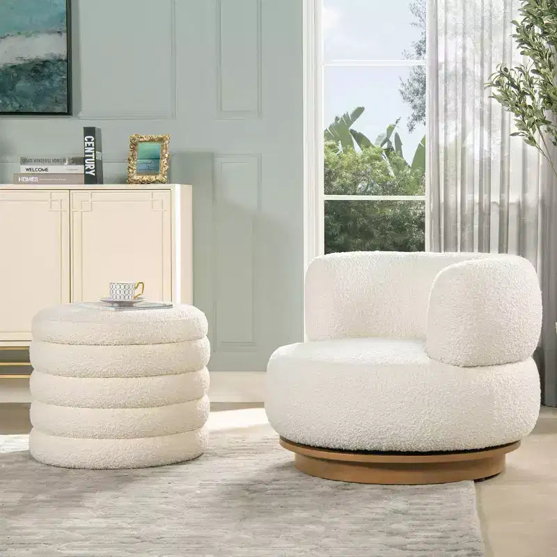 Jennifer Taylor Home Fuji 19 inch Oversized Round Storage Ottoman