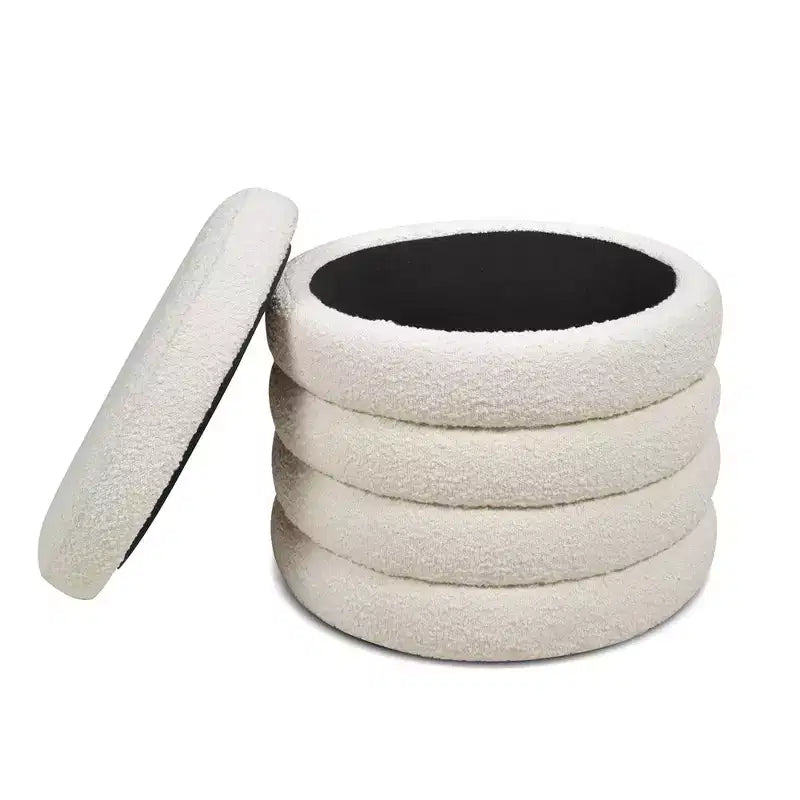 Jennifer Taylor Home Fuji 19 inch Oversized Round Storage Ottoman