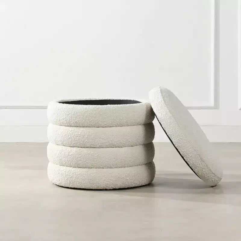 Jennifer Taylor Home Fuji 19 inch Oversized Round Storage Ottoman