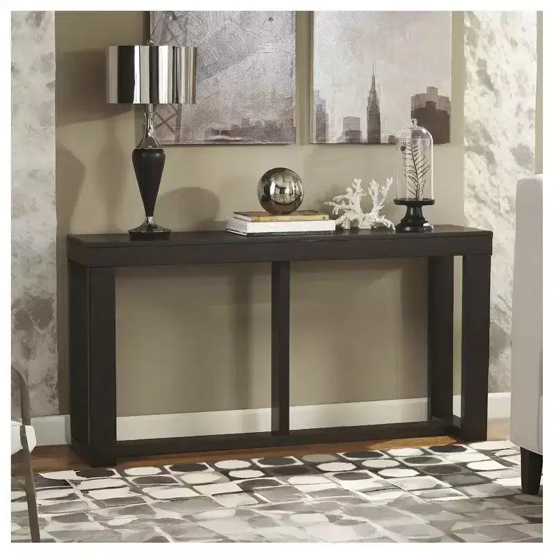 Signature Design by Ashley Contemporary Watson Sofa/Console Table Dark Brown
