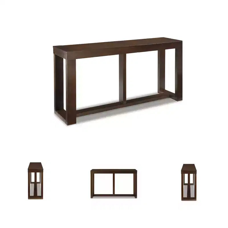 Signature Design by Ashley Contemporary Watson Sofa/Console Table Dark Brown