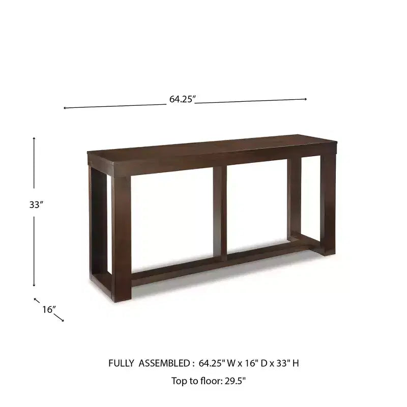 Signature Design by Ashley Contemporary Watson Sofa/Console Table Dark Brown