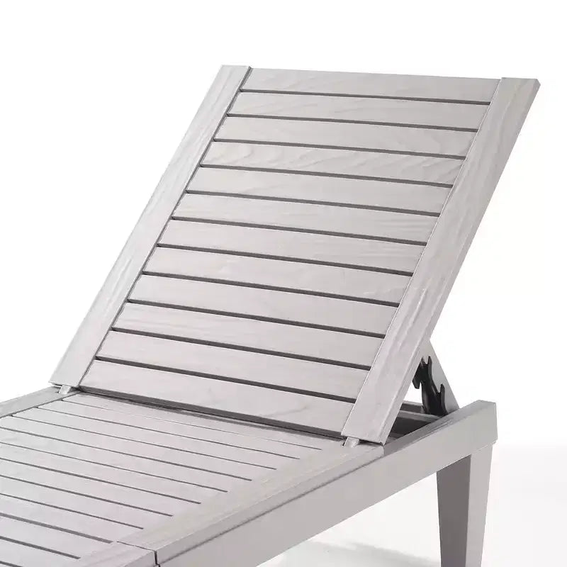Nestl Waterproof Chaise Lounge Chair, Adjustable Lightweight Black Outdoor Patio Chairs