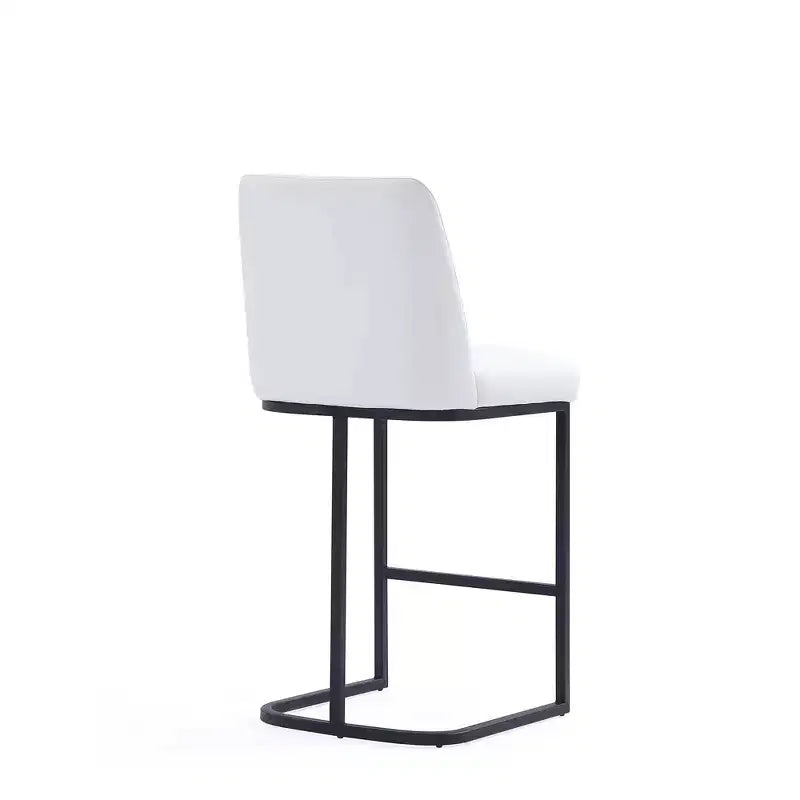 Manhattan Comfort Serena Leatherette Upholstered Metal Counter Height Barstool