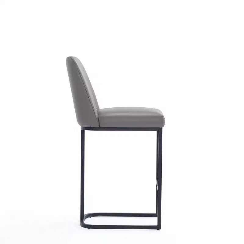 Manhattan Comfort Serena Leatherette Upholstered Metal Counter Height Barstool