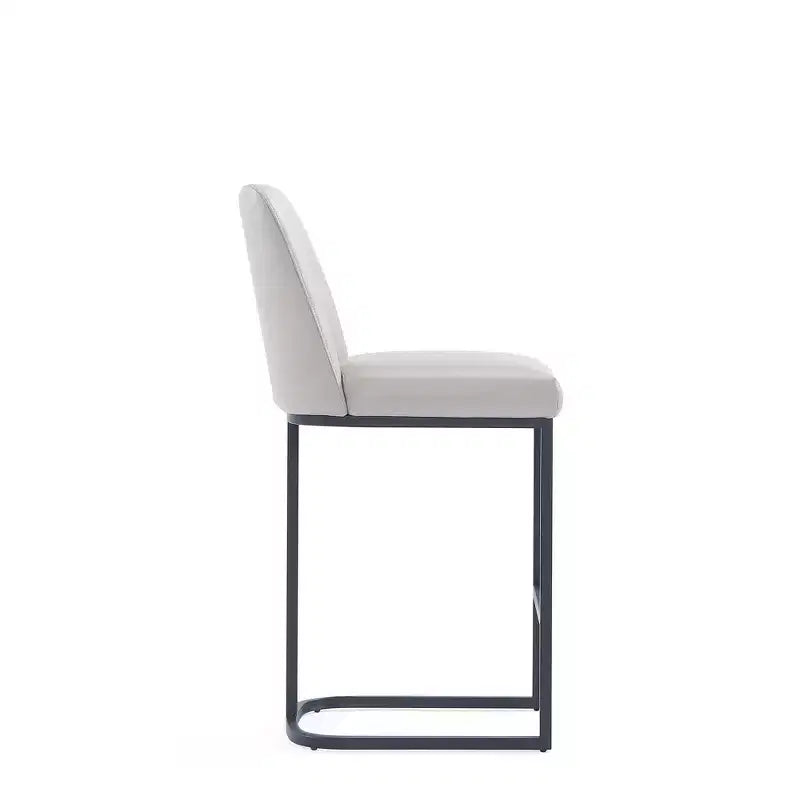 Manhattan Comfort Serena Leatherette Upholstered Metal Counter Height Barstool