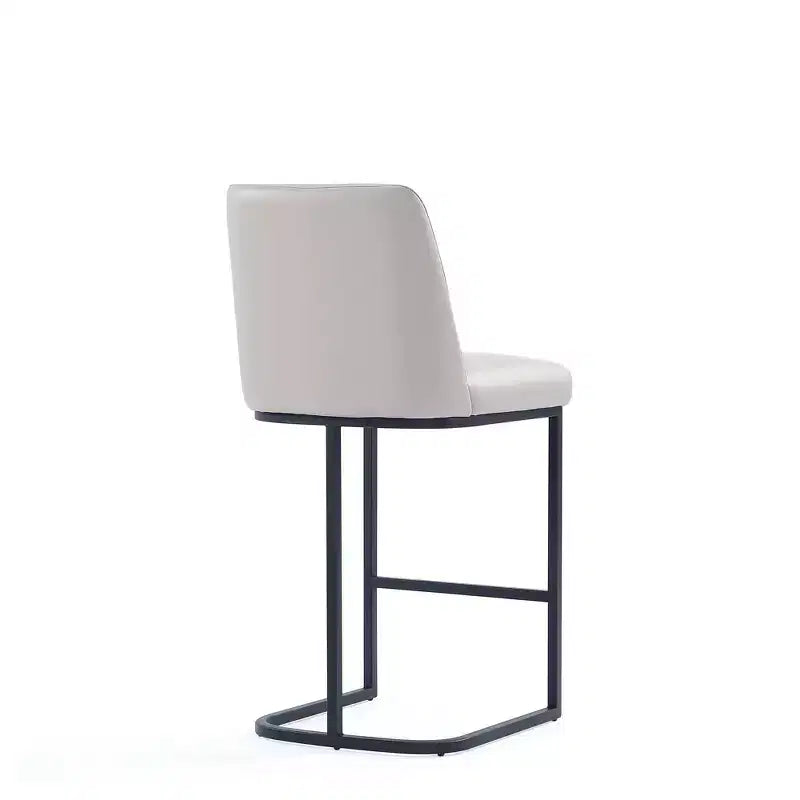 Manhattan Comfort Serena Leatherette Upholstered Metal Counter Height Barstool