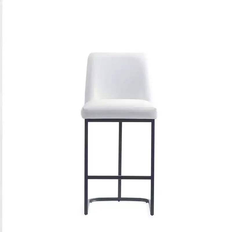 Manhattan Comfort Serena Leatherette Upholstered Metal Counter Height Barstool