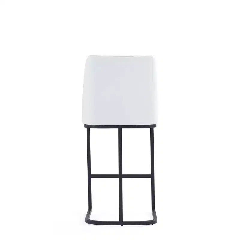 Manhattan Comfort Serena Leatherette Upholstered Metal Counter Height Barstool