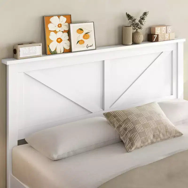 Yaheetech Farmhouse Wooden Bedframe